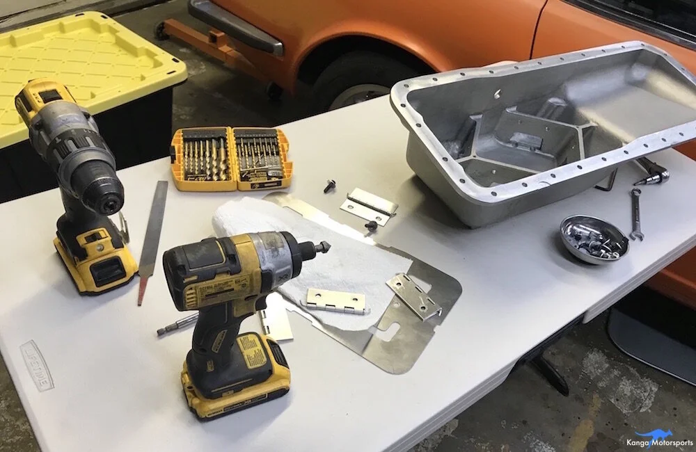 Oil Pan Trap Doors and Baffle — Kanga Motorsports
